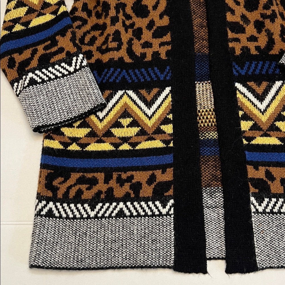 ANTHROPOLOGIE MARSEILLE LEOPARD ANIMAL PRINT CARDIGAN SWEATER SIZE SMALL - Picture 8 of 14